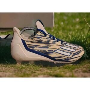 Adidas Men's Adizero Football Shoe White/Royal Blue/White